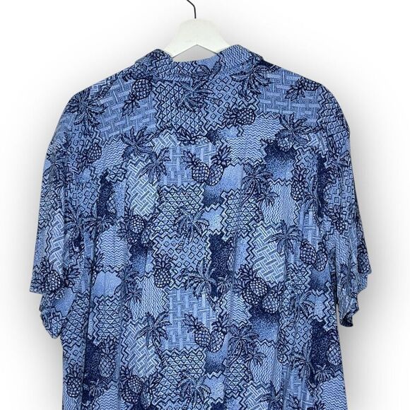 Batik Bay Pineapple Tropical Hawaiian Style Leisurewear Blue Shirt Men’s 3XB - Picture 5 of 9